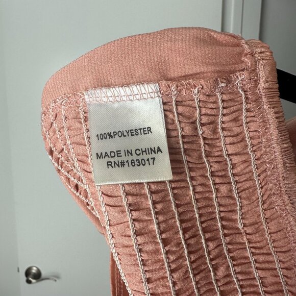 Princess Polly Pink Satin Long Sleeve Crop Top with Bell Sleeves Estee - Picture 16 of 16